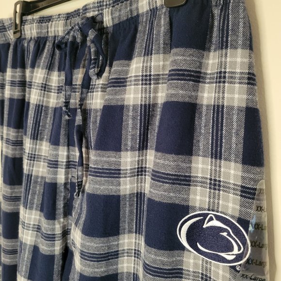 Concept Sports Penn State Nittany Lions Blue & Gray Plaid Sleepwear Pants XXL - Picture 3 of 4